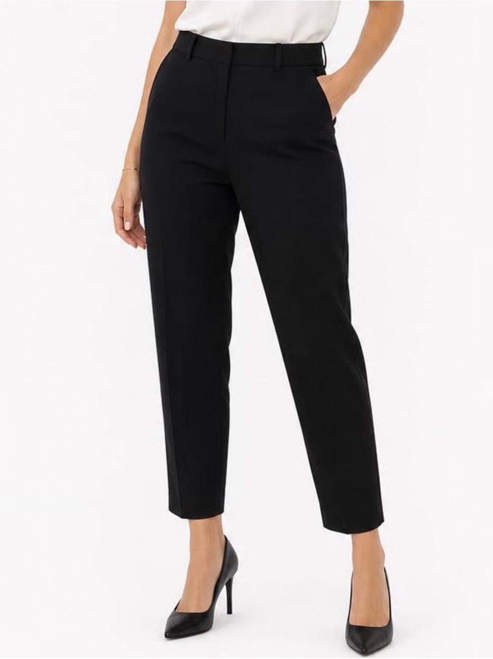 J. Crew Black Ruby Crop Tailored Ankle Pants